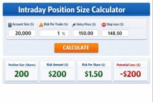 Intraday Position size Calculator
